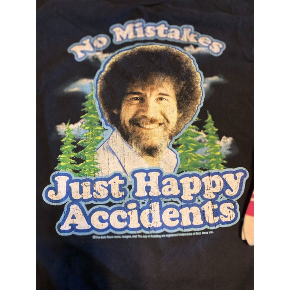 🌲 Bob Ross Graphic T-Shirt & Socks Bundle – Size L - Picture 2 of 5